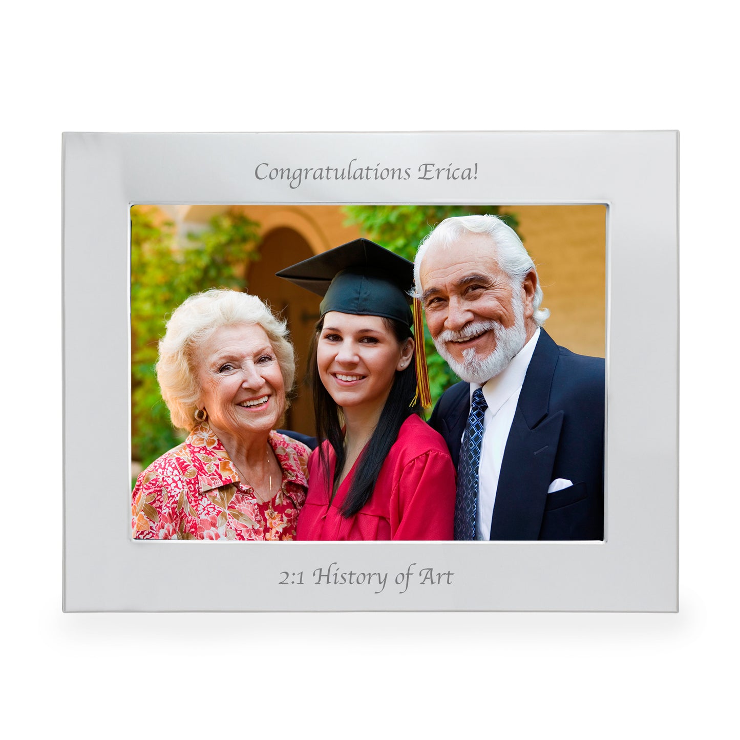 Personalised Silver 5x7 Landscape Photo Frame