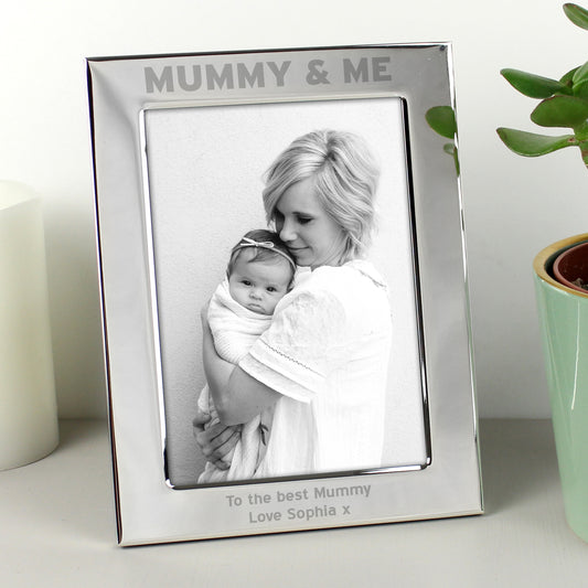 Personalised Silver 5x7 Mummy & Me Photo Frame