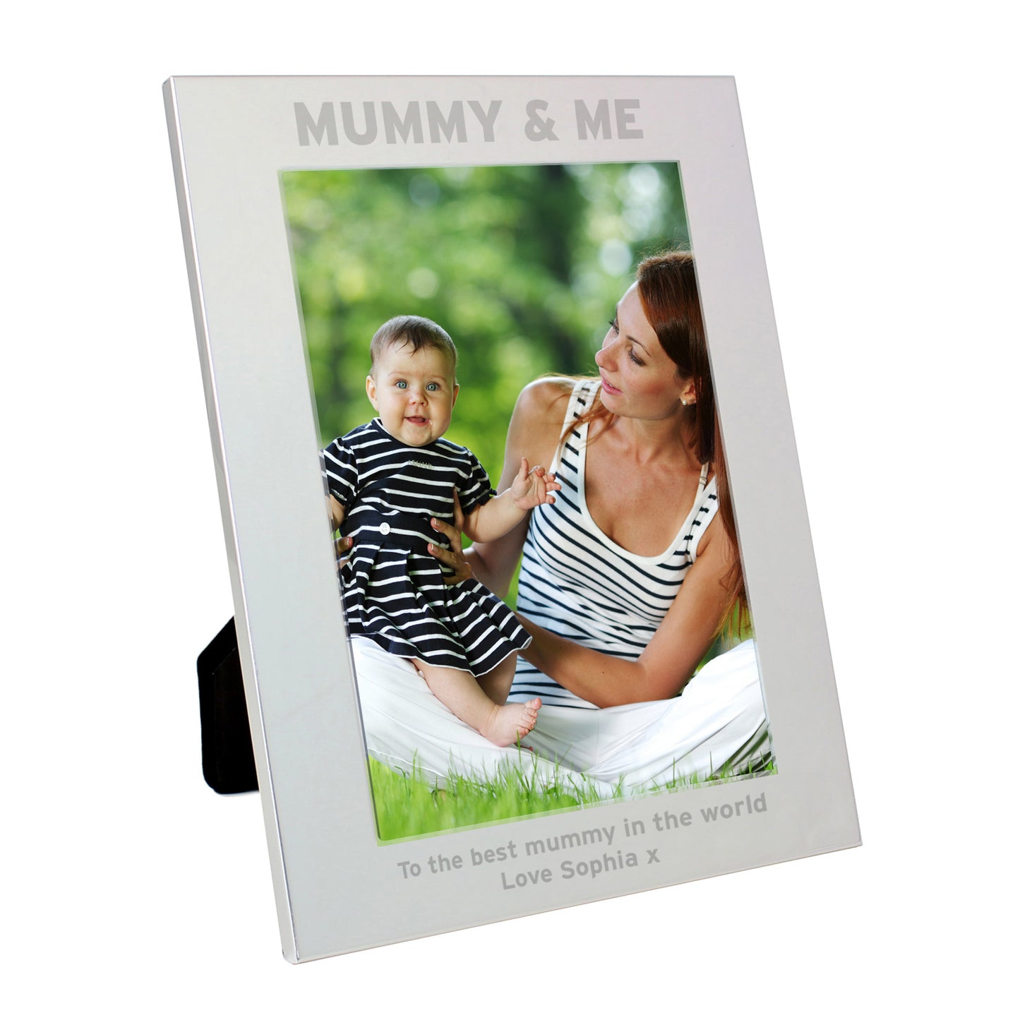 Personalised Silver 5x7 Mummy & Me Photo Frame