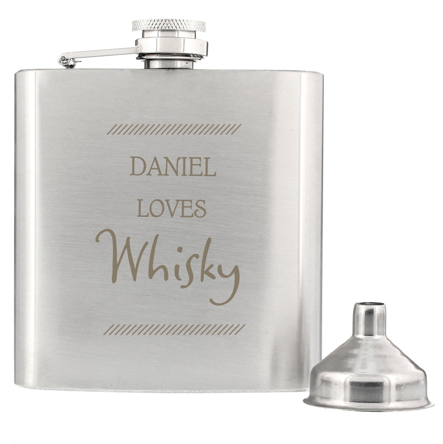 Personalised Classic Stainless Steel Hip Flask