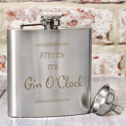 Personalised Classic Stainless Steel Hip Flask