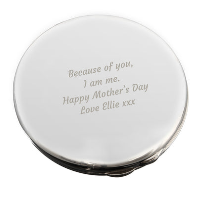 Personalised Any Message Compact Mirror