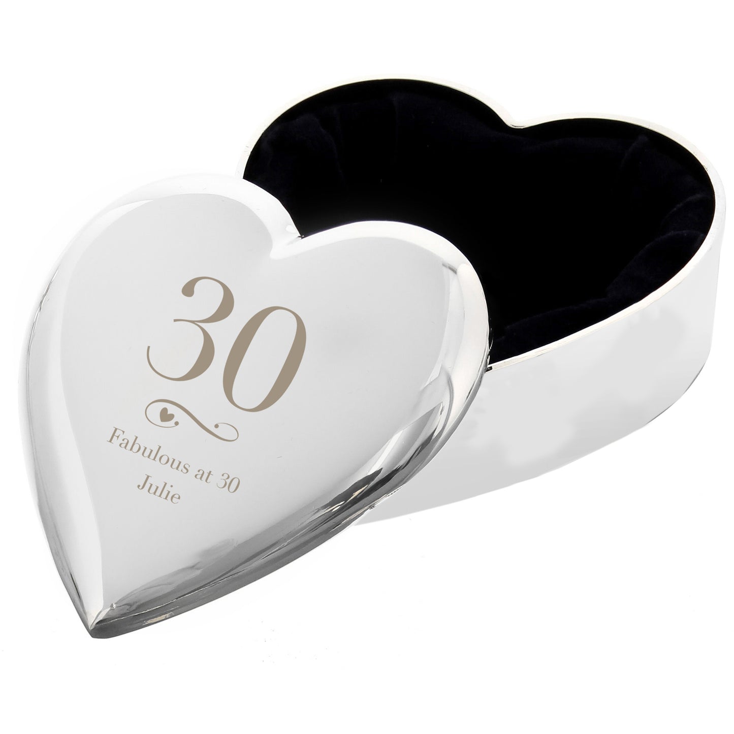 Personalised Birthday Big Age Heart Trinket Box