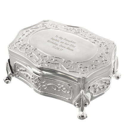 Personalised Any Message Small Antique Trinket Box