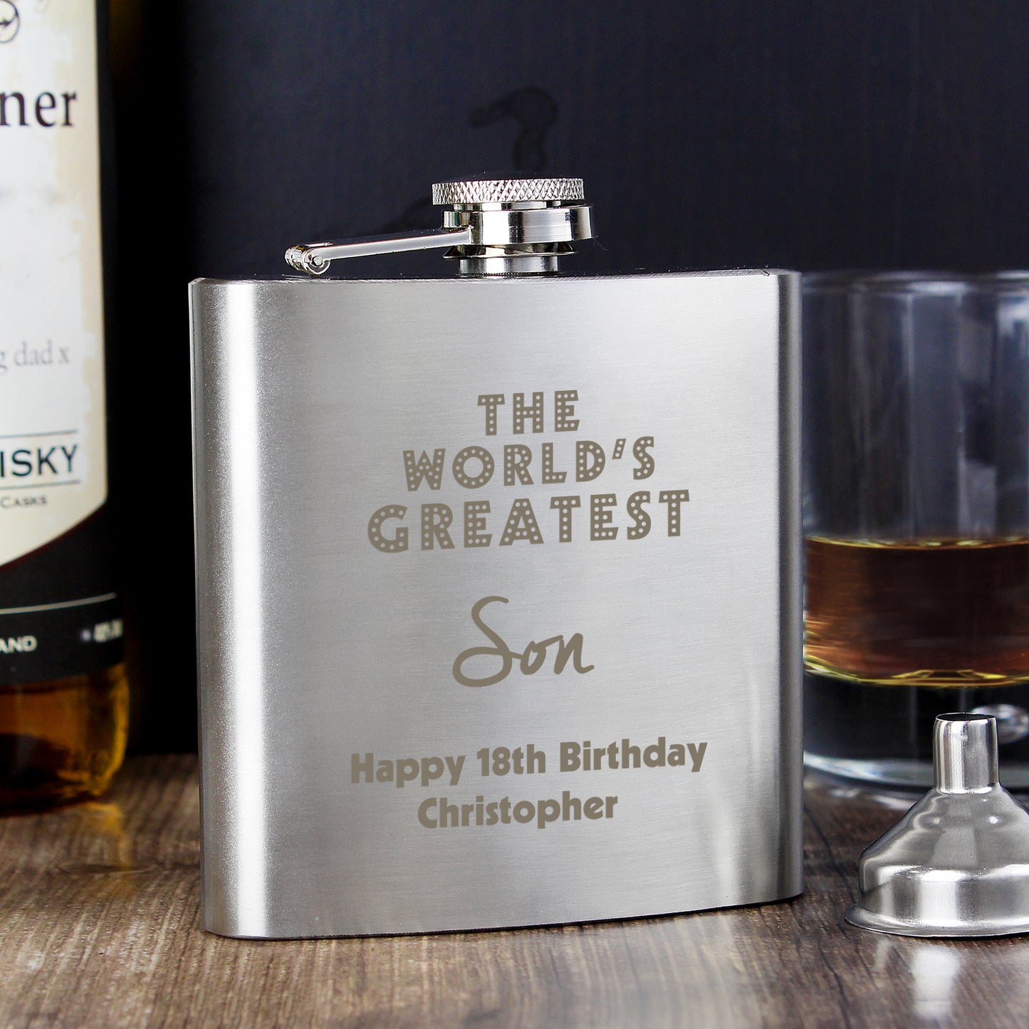 Personalised 'The World's Greatest' Hip Flask