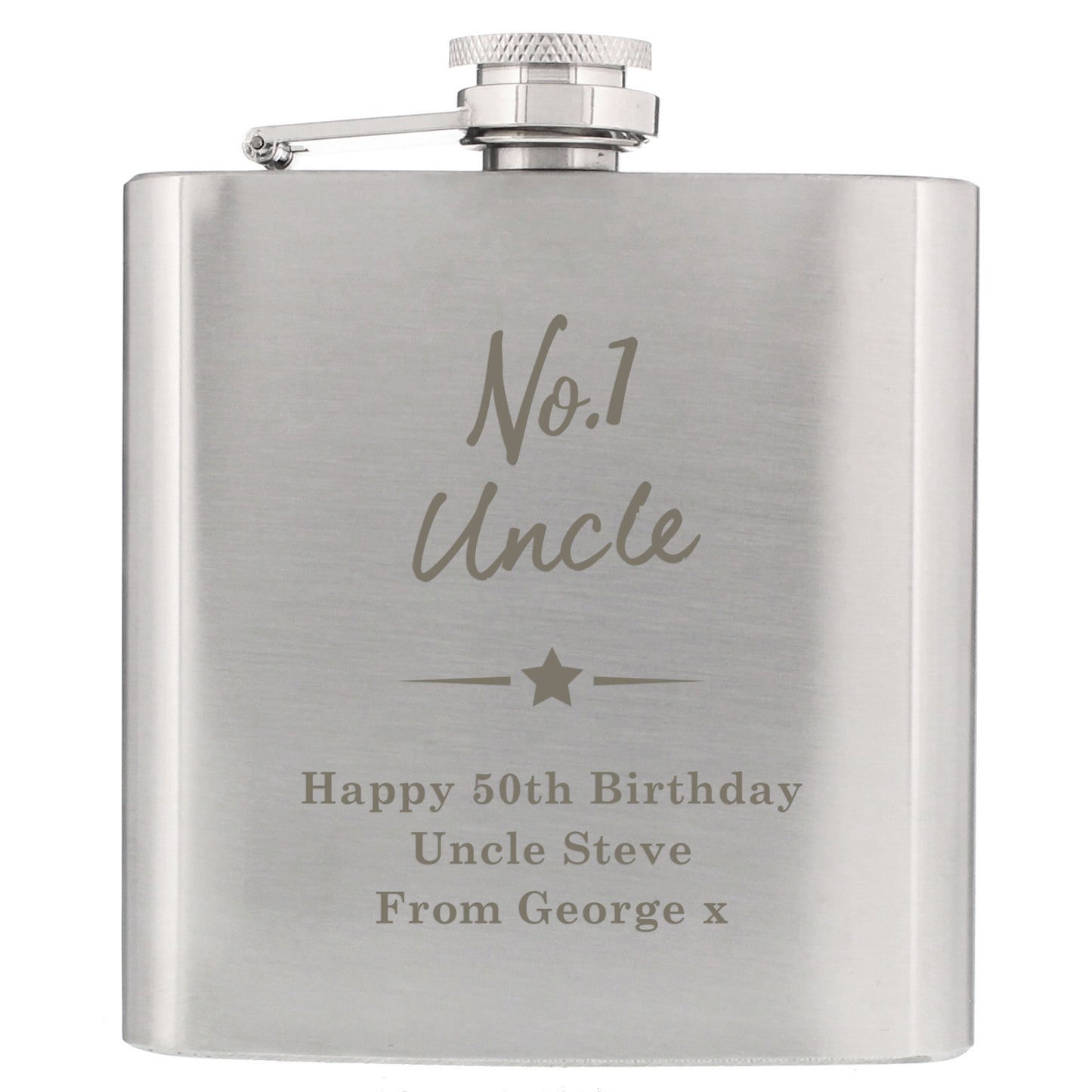 Personalised No.1 Hip Flask