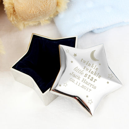 Personalised Twinkle Twinkle Star Trinket Box