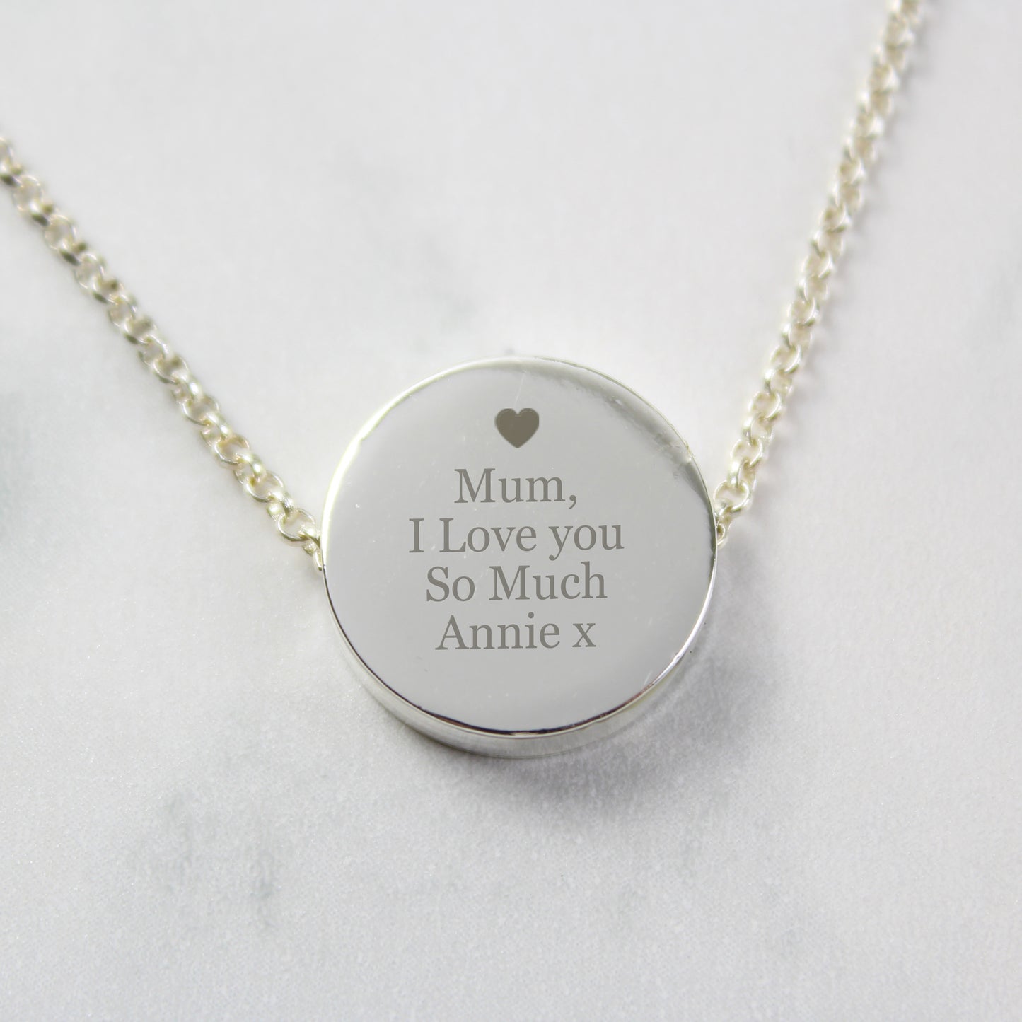 Personalised Any Message Disc Necklace