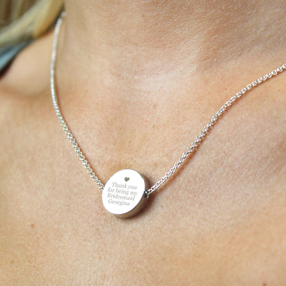 Personalised Any Message Disc Necklace