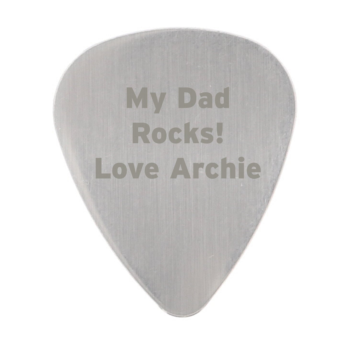 Personalised Silver Plectrum