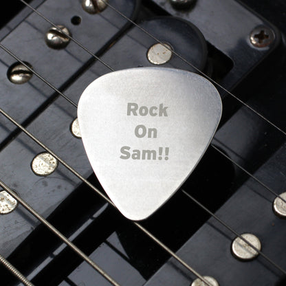 Personalised Silver Plectrum