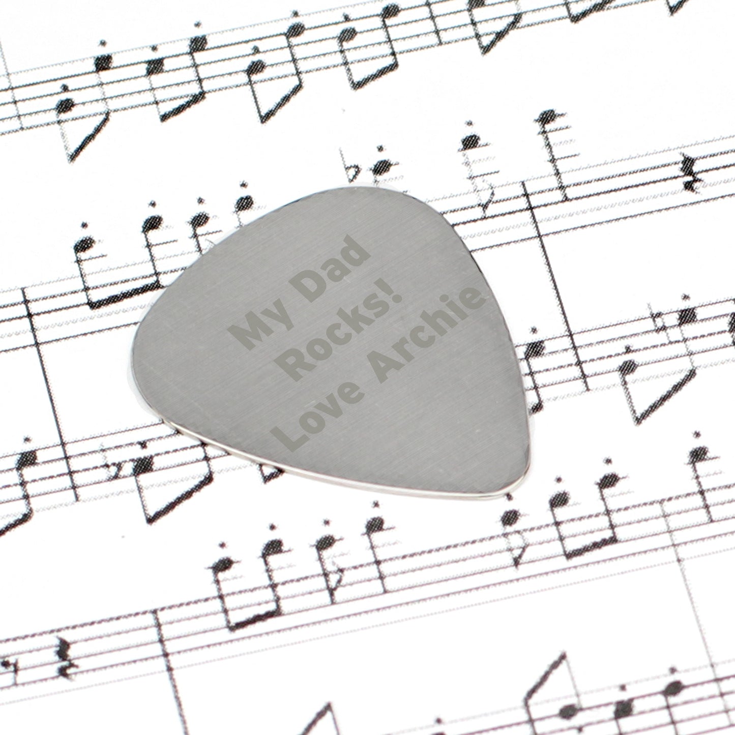 Personalised Silver Plectrum