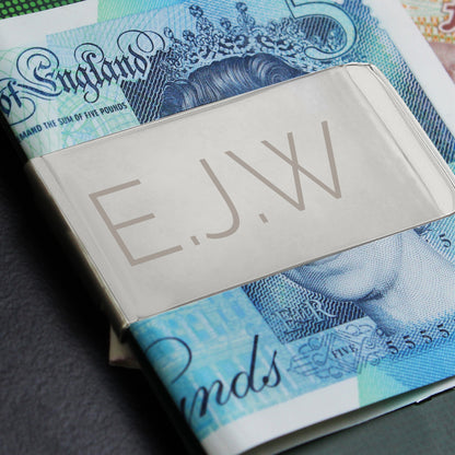 Personalised Classic Initial Money Clip