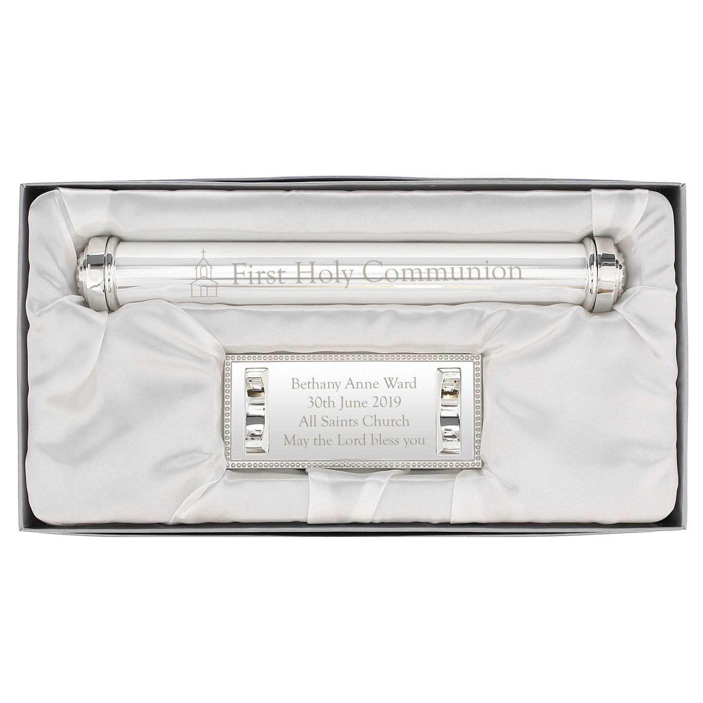 Personalised First Holy Communion Silver Plated Certificate Holder