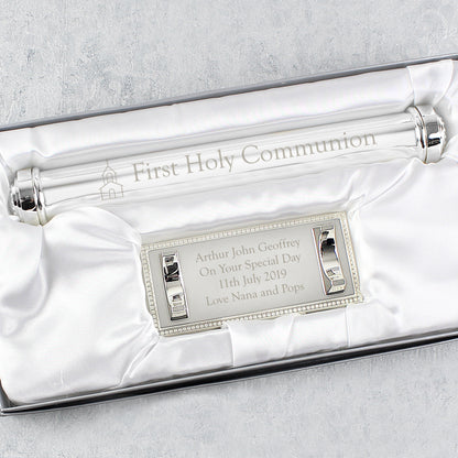 Personalised First Holy Communion Silver Plated Certificate Holder