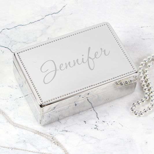 Personalised Name Rectangular Jewellery Box