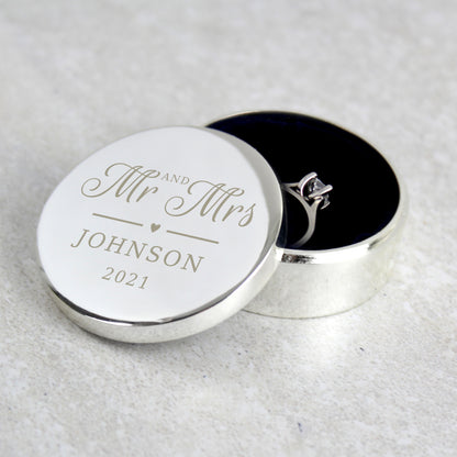 Personalised Mr & Mrs Ring Box