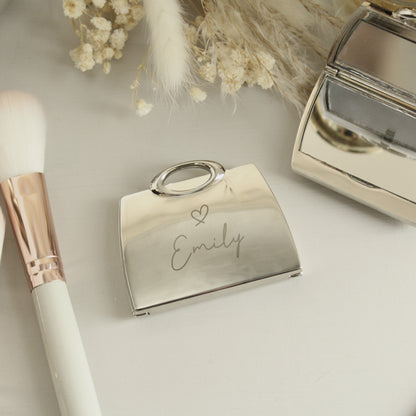 Personalised Name Handbag Compact Mirror