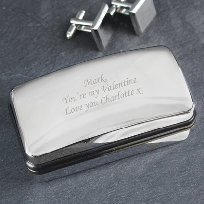 Personalised Engraved Cufflink Box