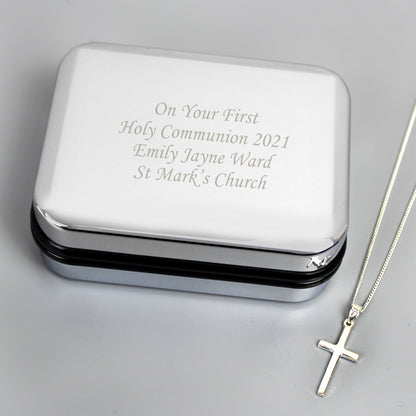 Personalised Box with Cross Necklace