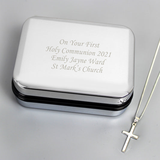Personalised Box with Cross Necklace