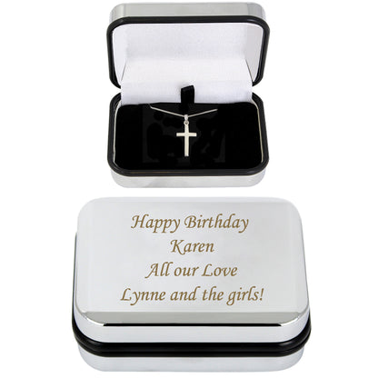 Personalised Box with Cross Necklace