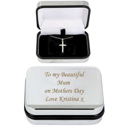 Personalised Box with Cross Necklace
