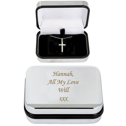 Personalised Box with Cross Necklace