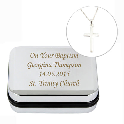 Personalised Box with Cross Necklace