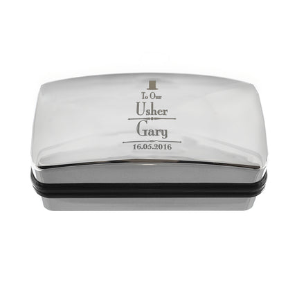 Personalised Decorative Wedding Usher Cufflink Box