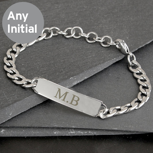 Personalised Initial Stainless Steel Unisex Bracelet