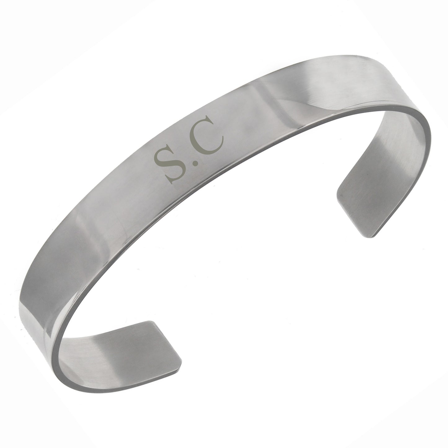 Personalised Initial Stainless Steel Bangle