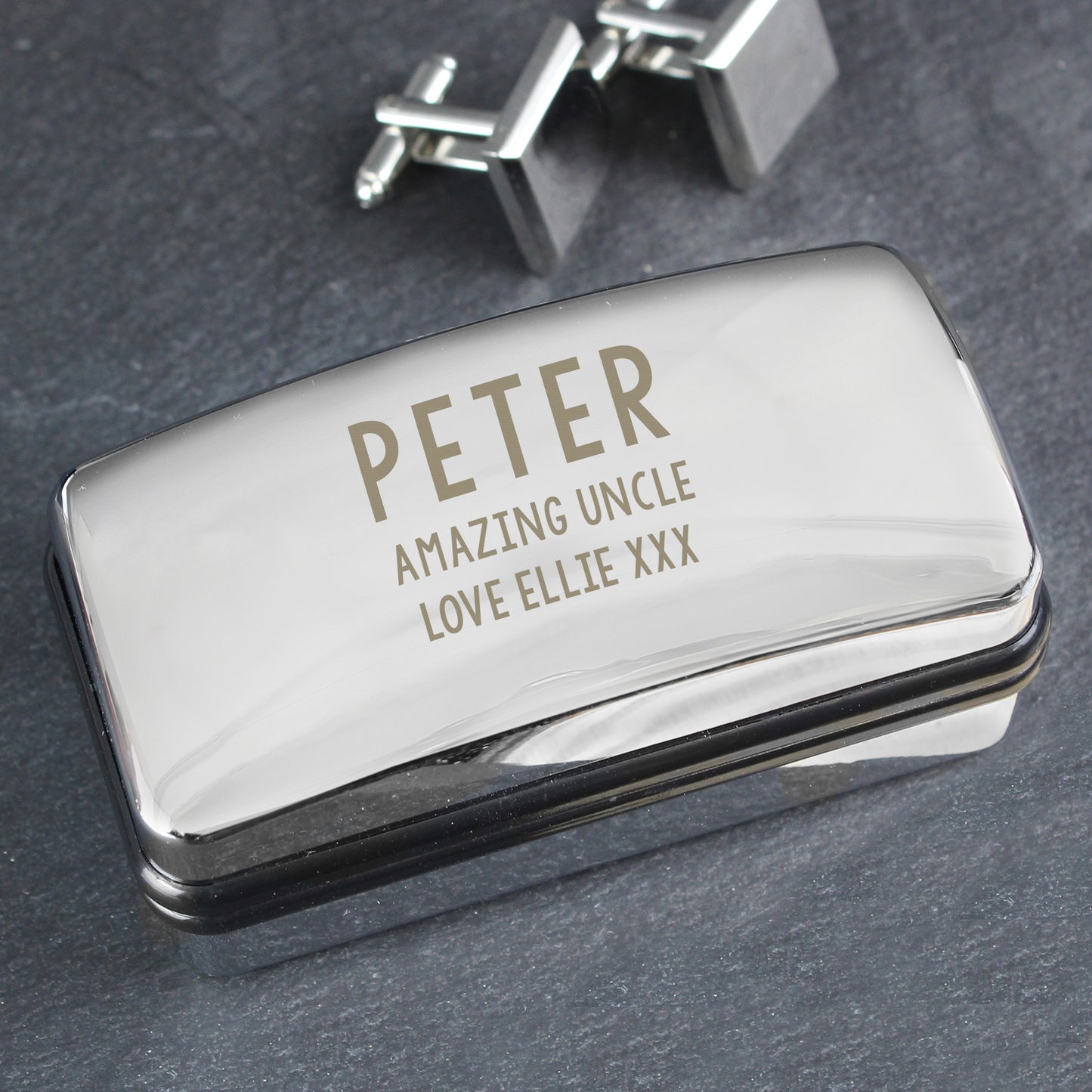 Personalised Free Text Cufflink Box