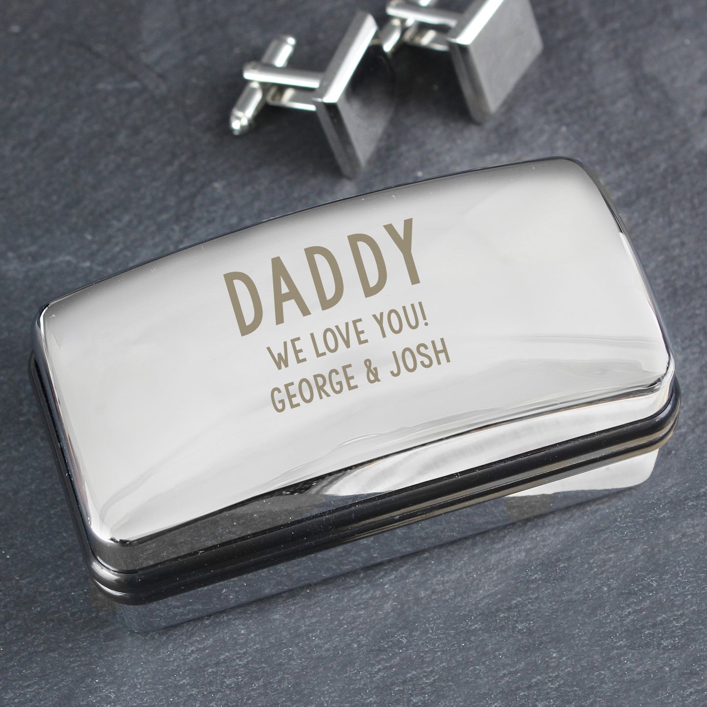 Personalised Free Text Cufflink Box