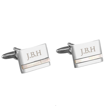 Personalised Mother of Pearl Cufflinks