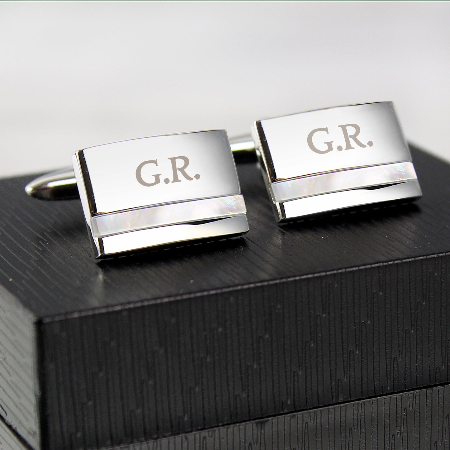 Personalised Mother of Pearl Cufflinks