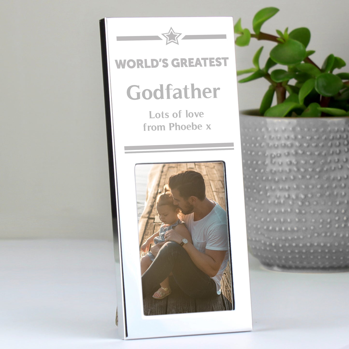 Personalised Gold Award Small Silver 2x3 Photo Frame