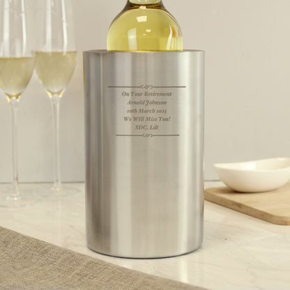 Personalised Any Message Wine Cooler