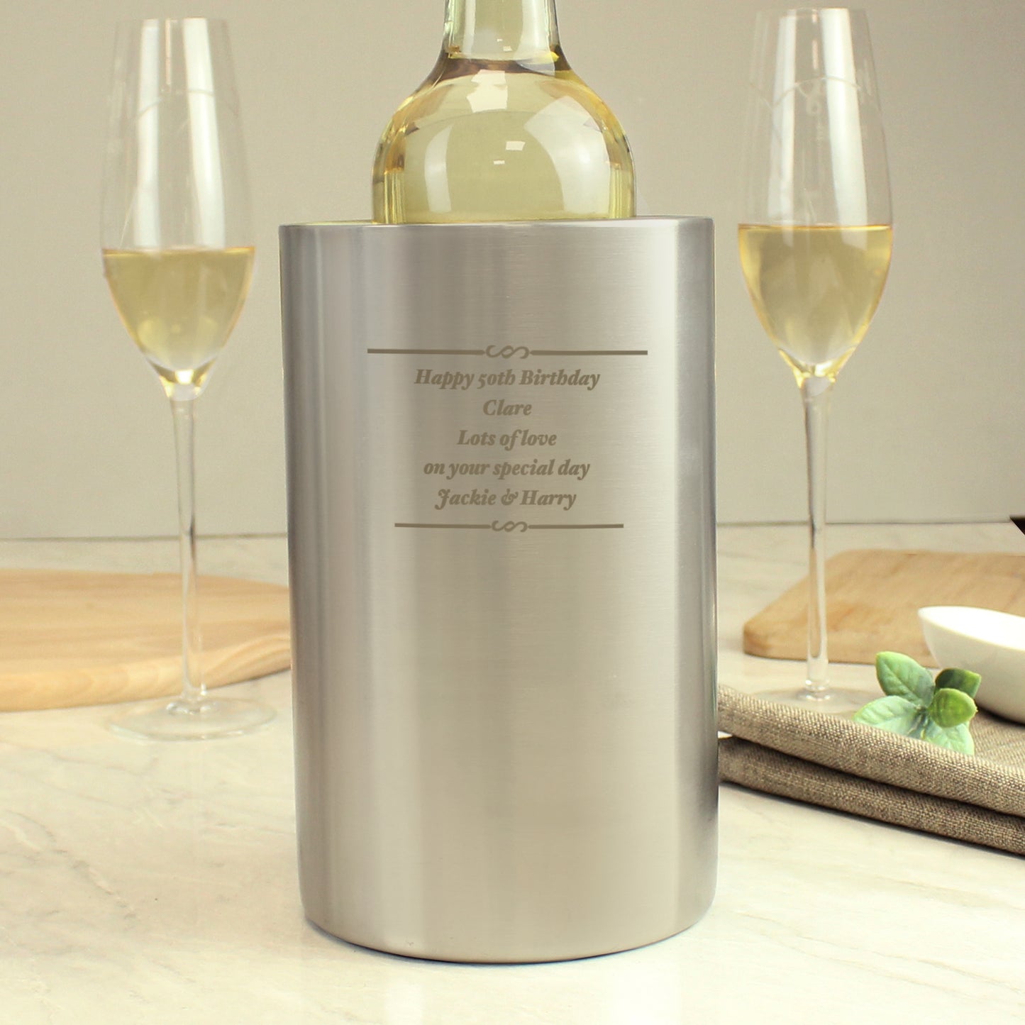 Personalised Any Message Wine Cooler