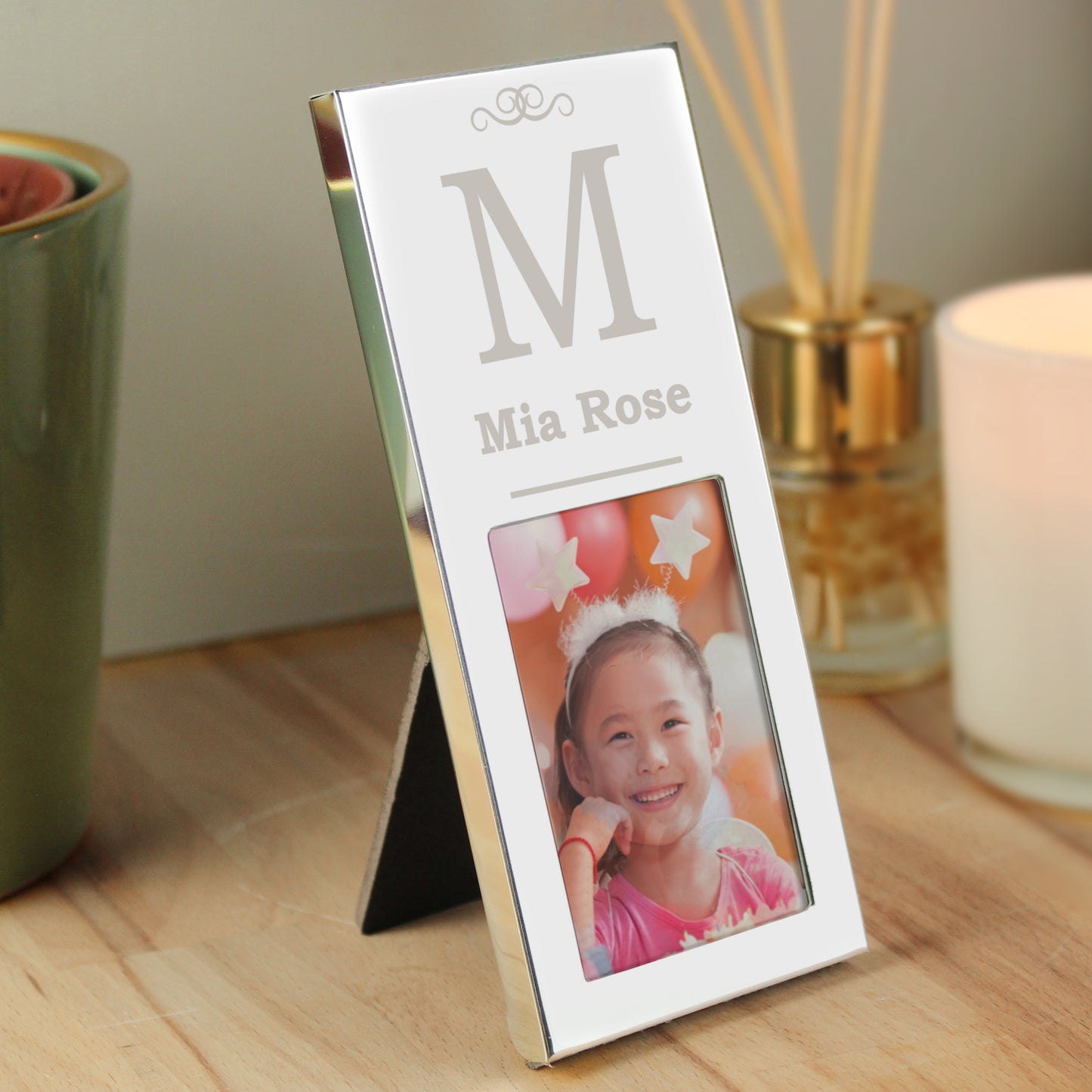 Personalised Small Initial 2x3 Silver Photo Frame