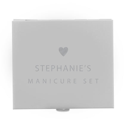 Personalised Heart Manicure Set