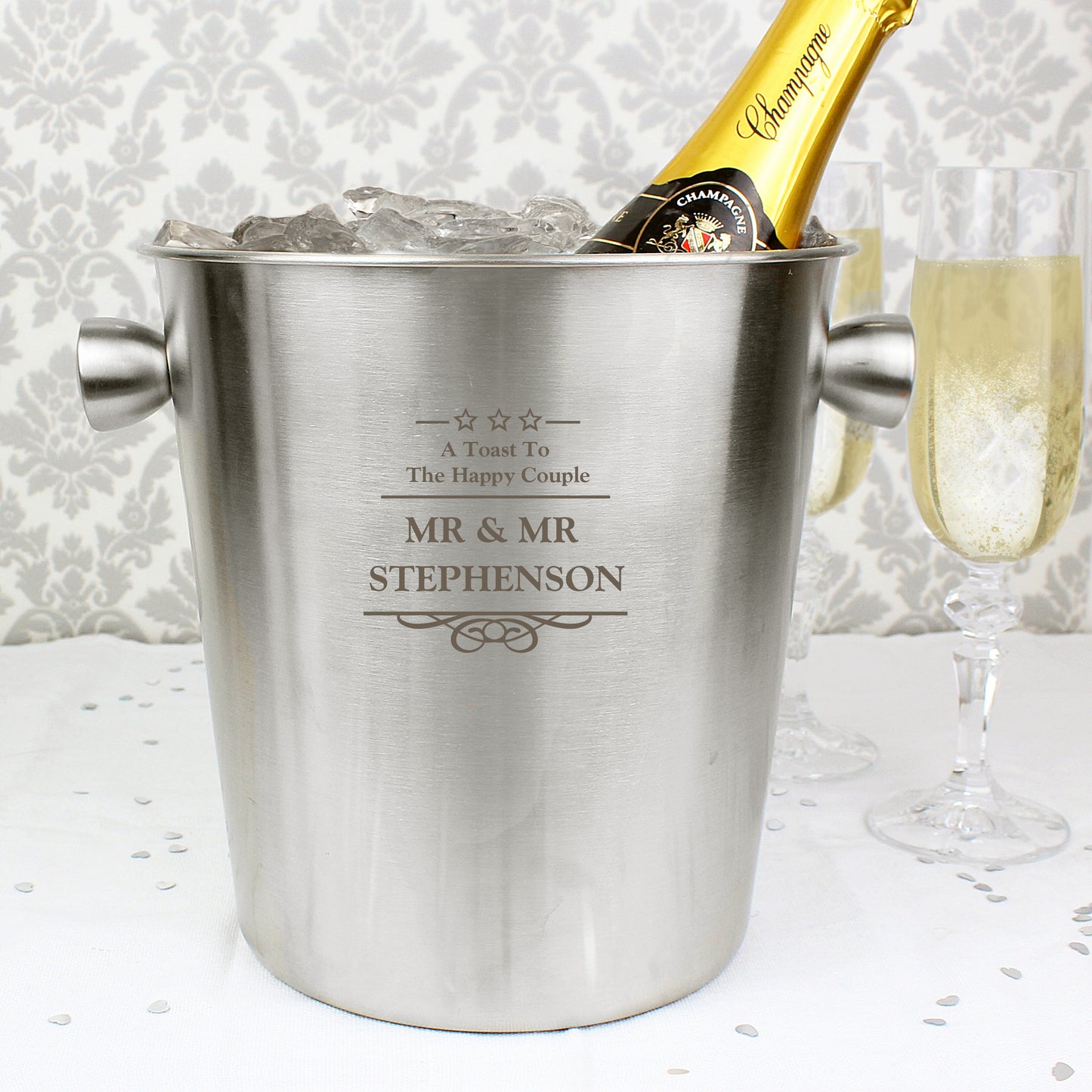 Personalised Decorative Stainless Steel Ice Bucket