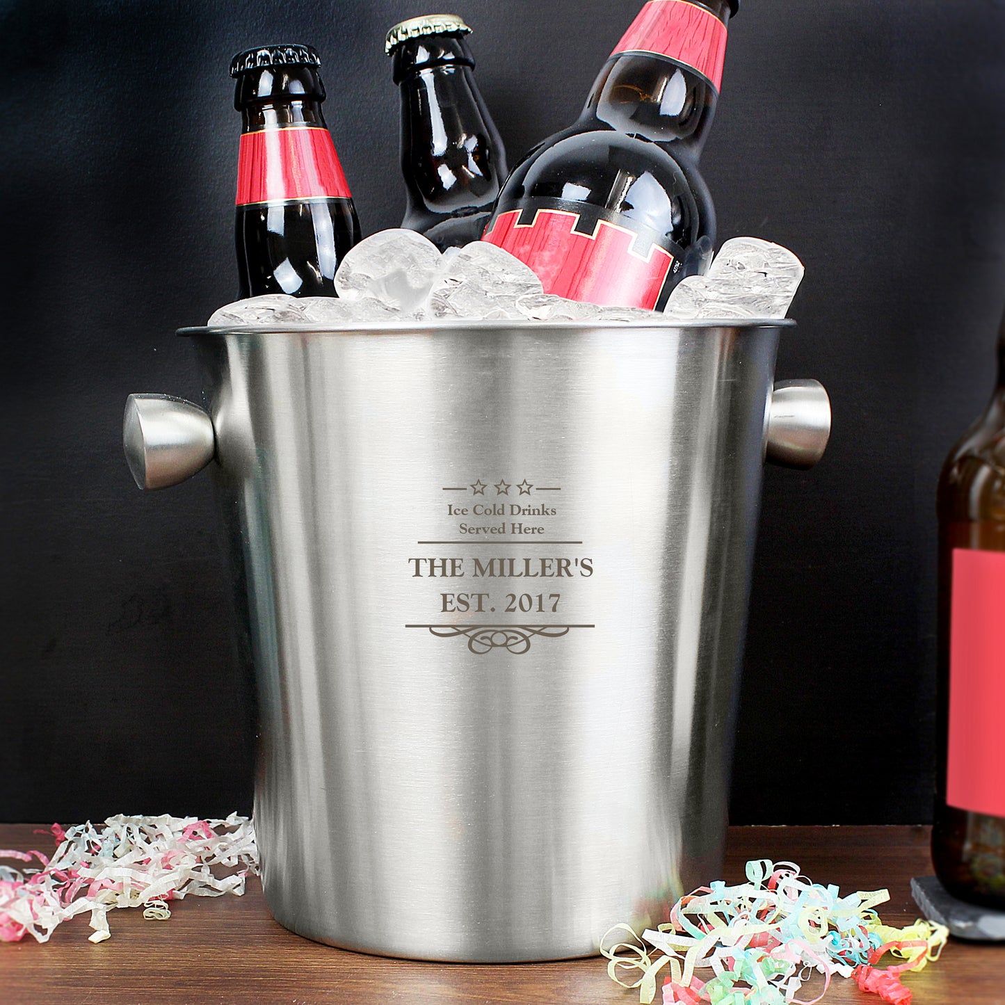 Personalised Decorative Stainless Steel Ice Bucket