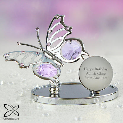 Personalised Crystocraft Butterfly Ornament