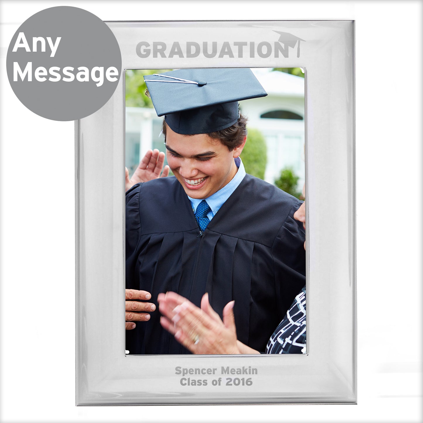 Personalised Graduation Silver 4x6 Photo Frame