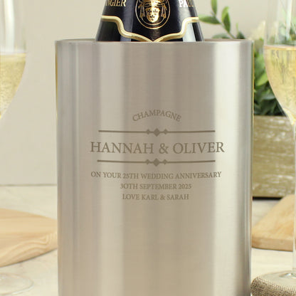 Personalised Diamond Wine Cooler