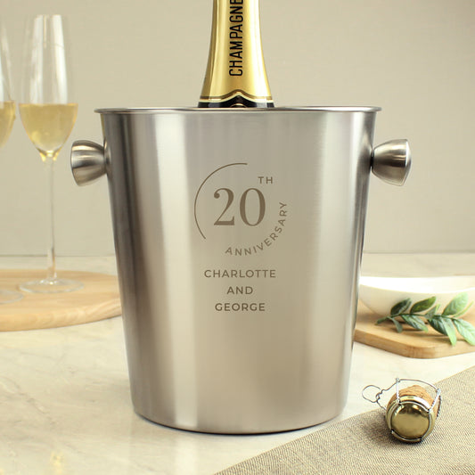 Personalised Date Stainless Steel Ice Bucket