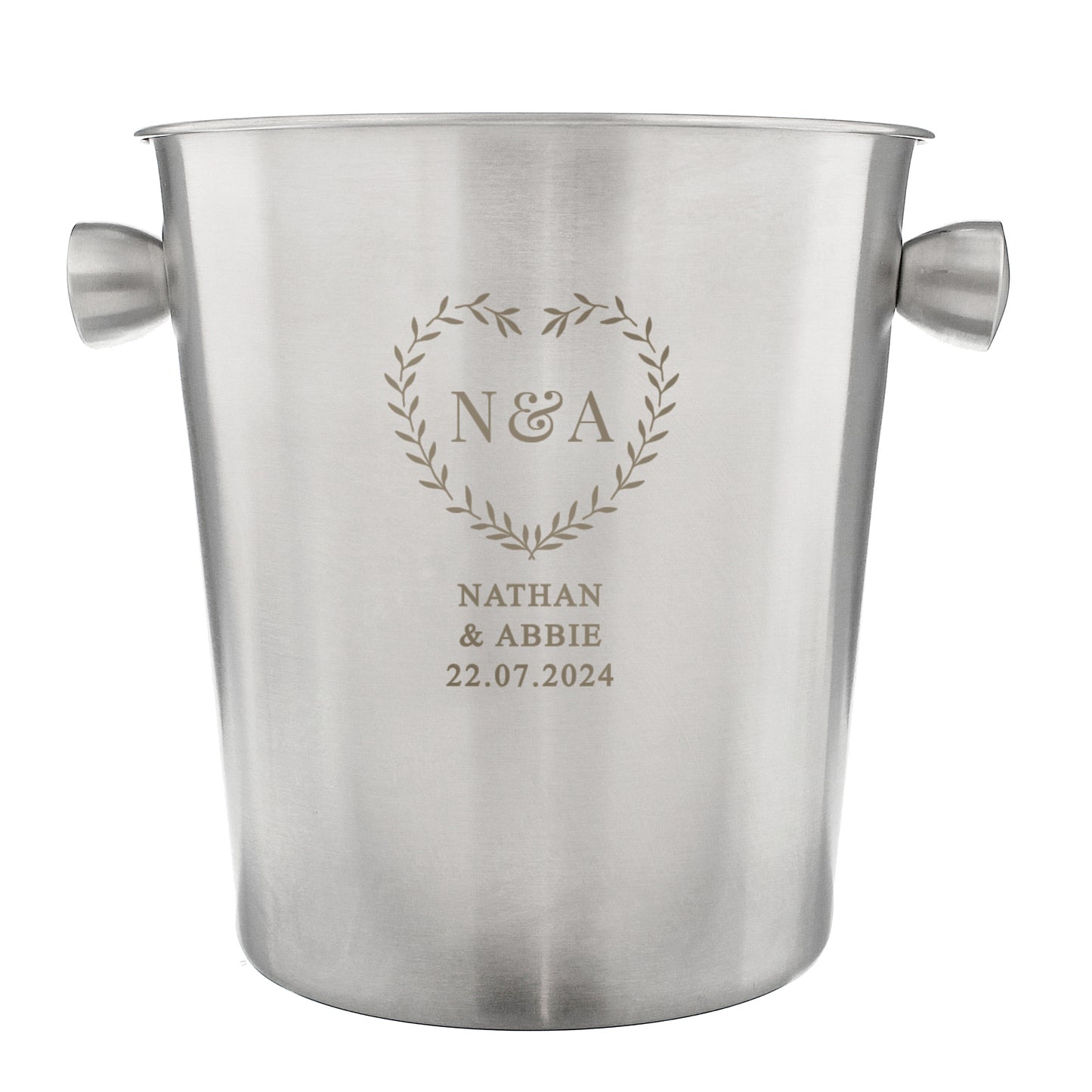 Personalised Botanical Stainless Steel Ice Bucket