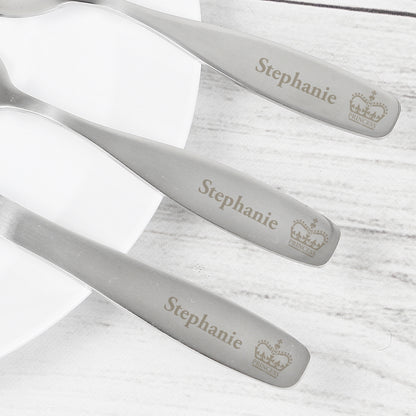 Personalised 3 Piece Princess Cutlery Set