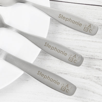 Personalised 3 Piece ABC Cutlery Set